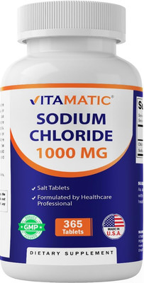 Sodium Chloride 1000Mg   365 Tablets Electrolyte Replenisher & Hydration Support