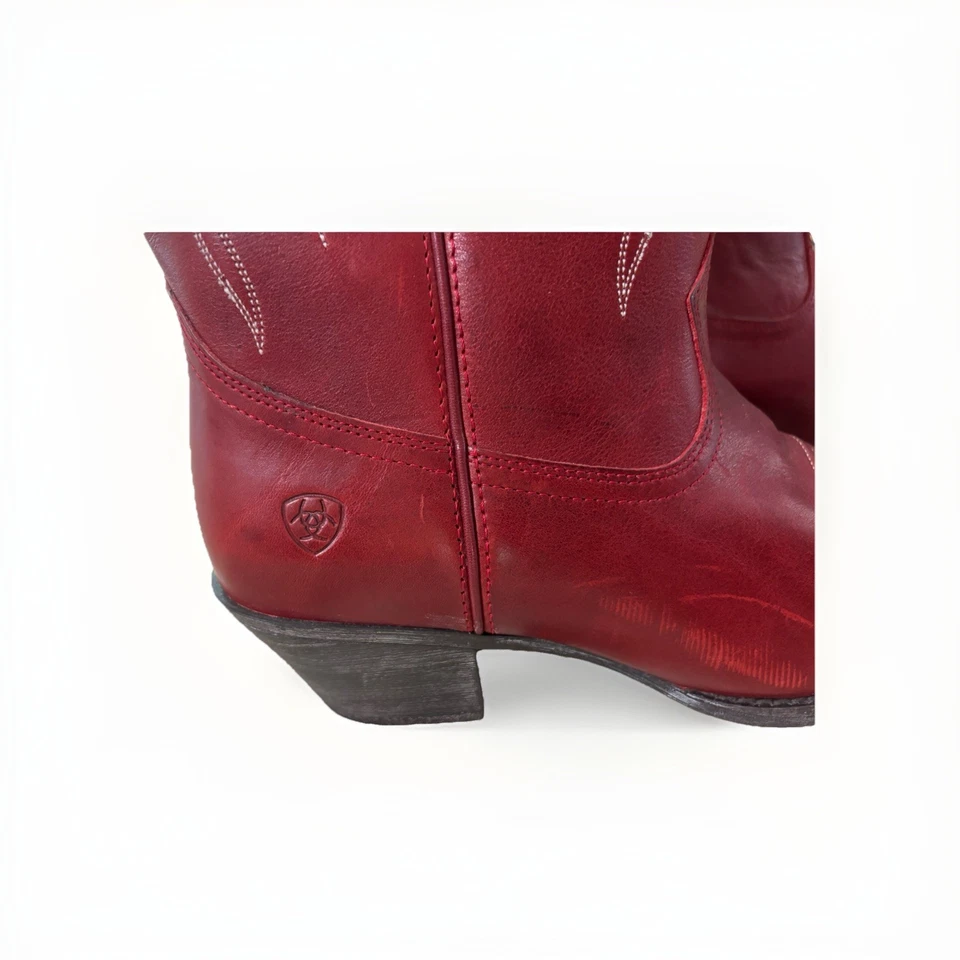 BOTINES DARLIN MUJER ARIAT - PUNTERA REDONDA - ROJO talla 9 Foto 3 de 4