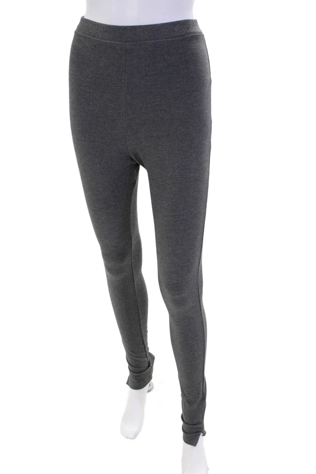 Toteme Womens Stretch Pull On Mid-Rise Zipper Hem Ankle Leggings Gray Size XS - Image 2 of 4