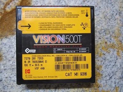 KODAK VISION 500T 16mm 100' COLOR NEGATIVE FILM NEW Perfect Cold Stored! Bolex