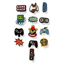 14 Pc Video Games Gamer Shoe Charm Compatible W/ Crocs Clogs 2 H