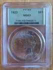 1923 Peace Silver Dollar NGC Certified & Graded MS63