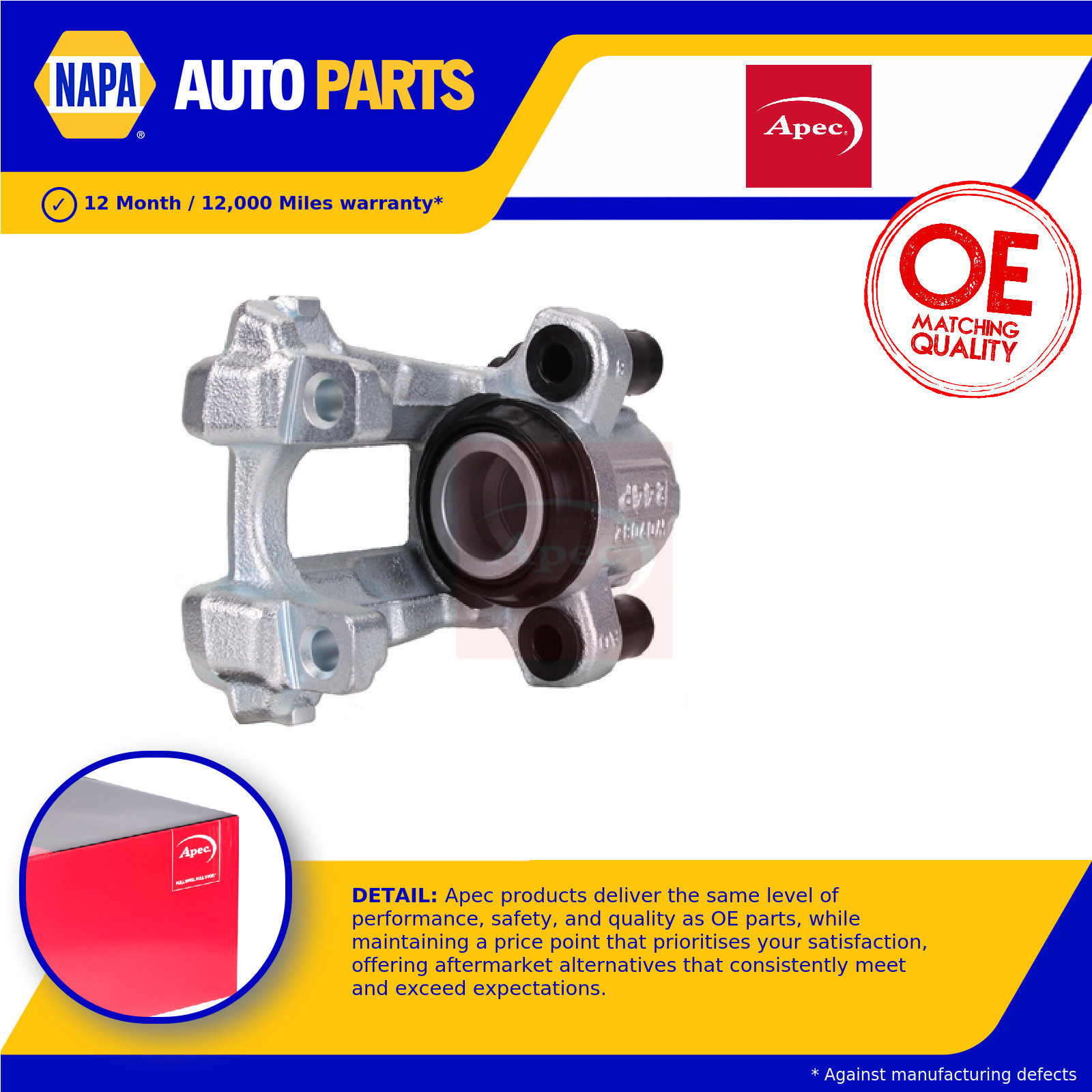 Brake Caliper fits BMW 316 F30 1.6 Rear Left 12 to 16 N13B16A 34216850857 Apec