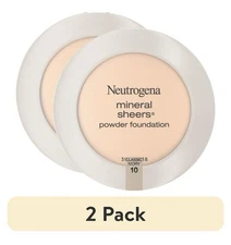 (2 pack) Neutrogena Mineral Sheers Powder Foundation, Classic Ivory 10,.34 oz