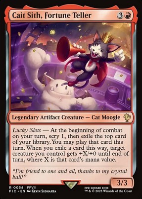 x1 Cait Sith, Fortune Teller R MTG Commander: Final Fantasy M/NM, English