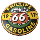 Vintage Phillips 66 Gasoline Sign - Gas Porcelain Pump Advertising Station Sign