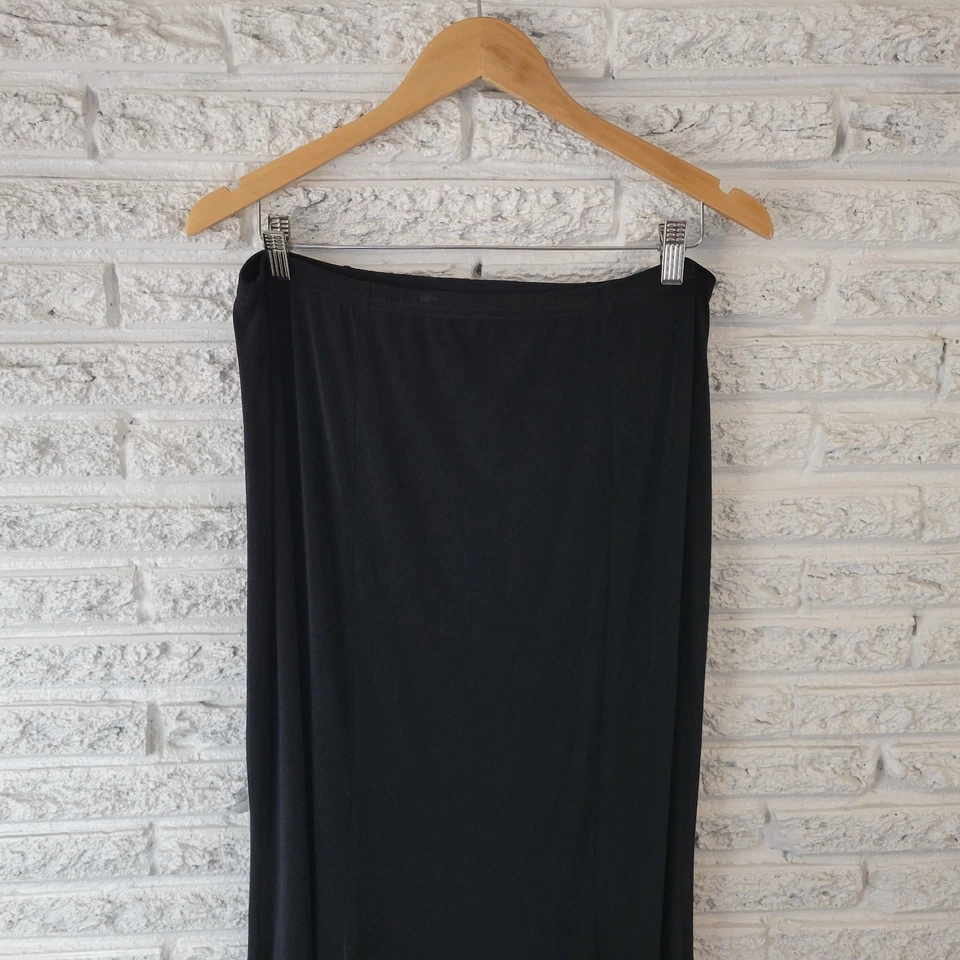 Briggs New York Womens Skirt Extra Large XL Long Black Lightweight Travel Knit - Image 3 of 4