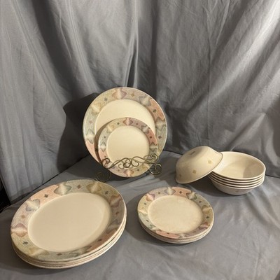 Corelle Vintage Mirage Southwestern 8 Dinner 6 Luncheon Plates 6 Soup Bowls EUC