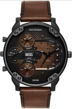 Original Diesel Mr. Daddy Slim DZ7492 Uhr Leder Armband Chronograph