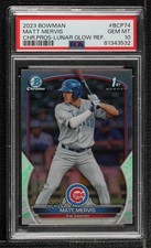 2023 Bowman Chrome Prospects Lunar Glow Refractor Matt Mervis PSA 10 GEM MT 0q21