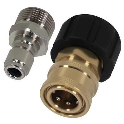 #ad Brass M22 14mm 3 8quot; QC Pressure Washer Adapter Set 5000 PSI 2pcs $16.20