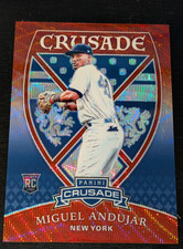 Miguel Andujar New York Yankees 2018 CRUSADE RUBY RED WAVE Prizm RC /199