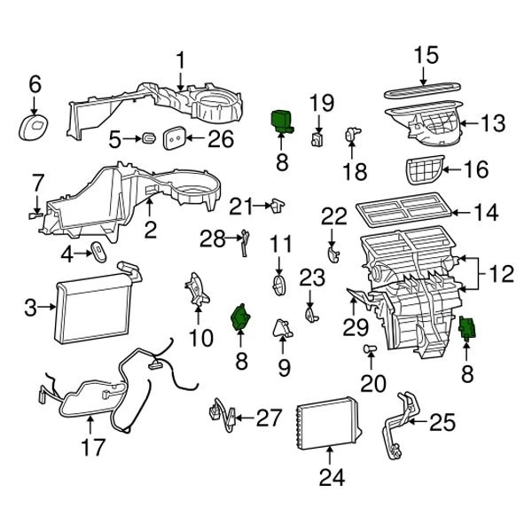 For Jeep Grand Cherokee 2005-2010 Mopar 05143192AA HVAC Air Inlet Door Actuator Foto 4 de 4