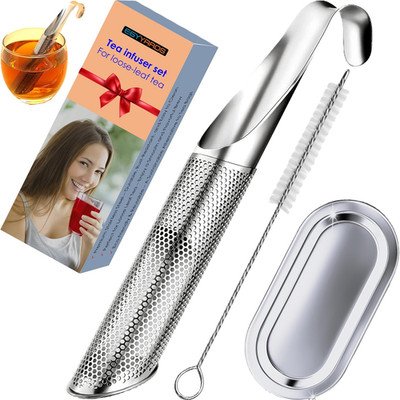 Stainless Steel Tea Infuser Set for Loose Leaf Tea   Durable Food-Grade Strainer