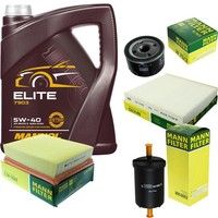 Mann Inspektionspaket 5L Mannol Elite 5W-40 FüR Renault Laguna II 1.6 16V 2.0