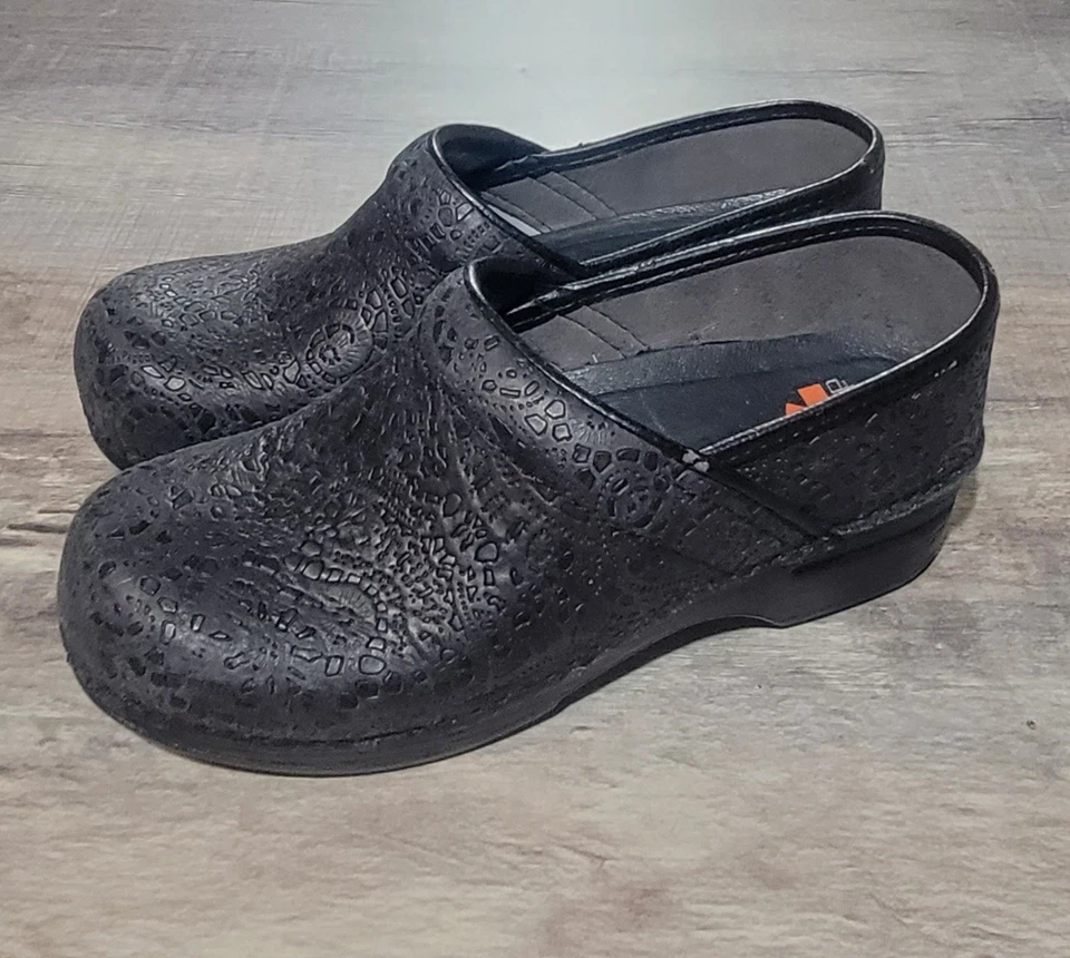 Zuecos de cuero negros Dansko Pro XP para mujer talla 39 antideslizantes Foto 3 de 4