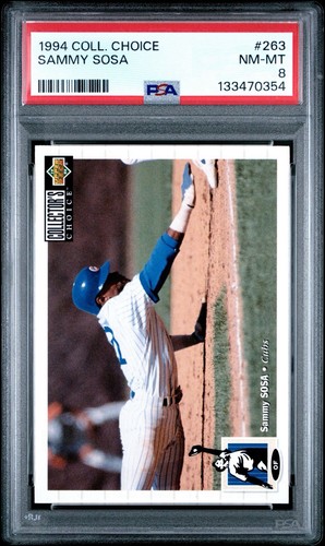 1994 UD Collector's Choice #263 Sammy Sosa PSA 8 NM-MT; Chicago Cubs MLB