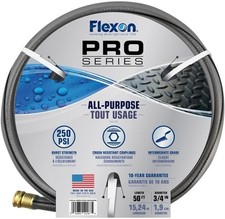 Voltec Commercial Strength Rubber & Vinyl Garden Hose - 3/4" x 50' MDCG3450GYBK