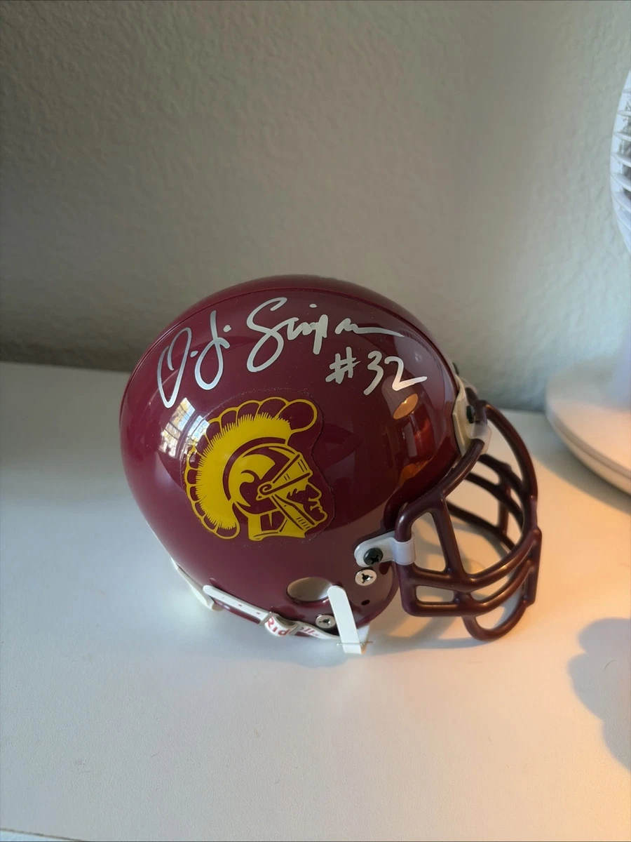 Oj Simpson Marcus Allen Autographed Mini Helmet COA USC Trojans