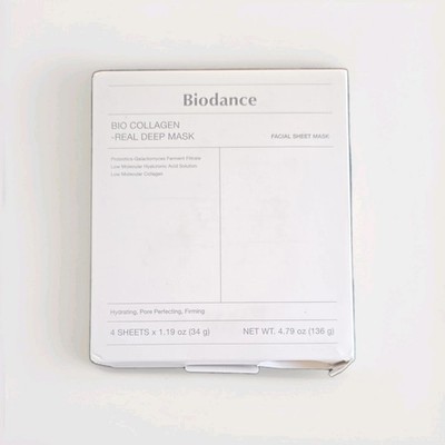 Biodance Bio Collagen Real Deep Mask Hydrating Sheet Mask 4 Sheets 4.79 oz