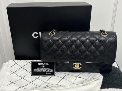 Chanel 2005-06 Black Caviar Medium Classic Double Flap Bag 24k GHW