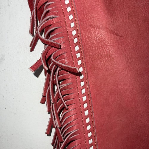 Neu aus altem Lagerbestand rote Chap-Parel Show Chaps mit Fransen verstellbare Taille 38" I-74 - Bild 15 von 17