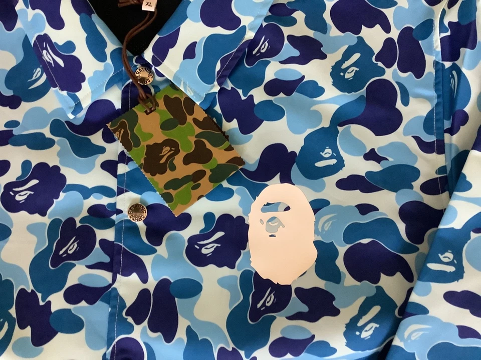 Authentic a bathing ape bape abc camo coach jacket blue XL new - Image 3 of 4