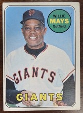 1969 TOPPS WILLIE MAYS BASEBALL CARD #190 VG SMALL CORNER CREASING READ DESC