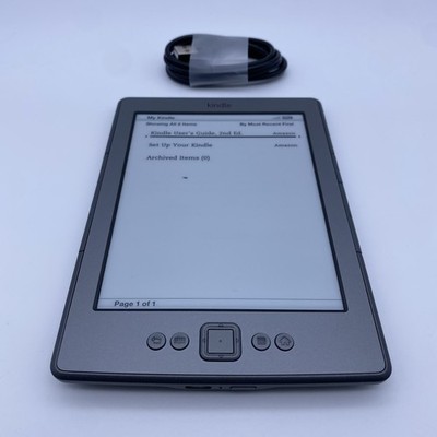Amazon Kindle 4th Generation 2GB 6'' Ebook Reader Model D01100 Graphite, Tested