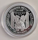 APMEX 1 OUNCE SILVER .999 FINE SILVER ROUND IN CAPSULE