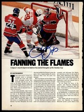Joel Otto Autographed 8x11 Magazine Article Photo Calgary Flames