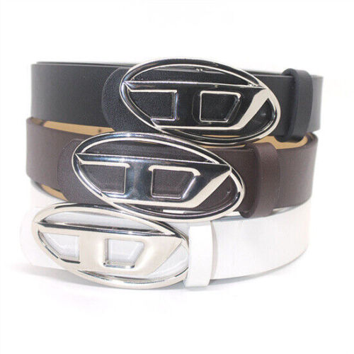 PU Leather Belt Letter D Diesel Metal Buckle Waist Belt Men Women Black Belt? - Picture 8 of 30