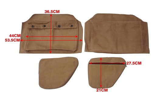 Willys Jeep Ford MB GPW Canvas Top and Cushion Set G-503+Free Back Pouch-CANVAS - Picture 7 of 10