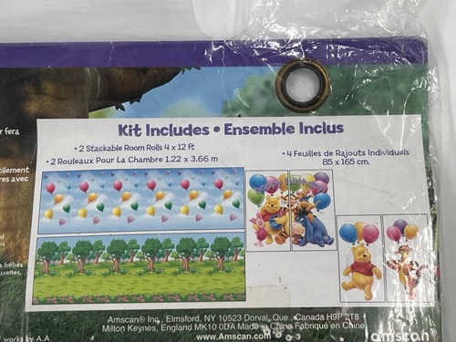 Disney My Friend Tigger & Pooh Giant Birthday Decorating Wall Covering Kit NEW - Picture 3 of 5