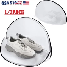 2Pcs Zipped Wash Bag Laundry Bag Mesh For Lingerie Underwear Bra Sock Shoes USA