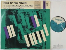LERCHE & HERKOMER SCHUMANN MOZART BARTOK MUSIC FOR 2 PIANO ETERNA ED.1 820400 NM