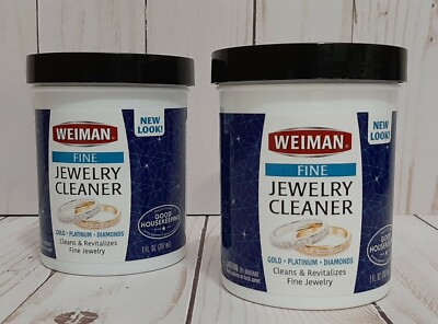 ( 2 ) WEIMAN Fine Jewelry Cleaner Liquid Restores Shine and Brilliance 7 oz. Ea.