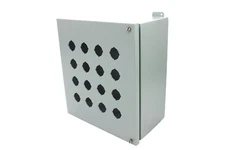 Hammond Manufacturing 1489P16 Hinged Pushbutton Enclosure, 16-Hole