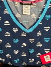 Scrubs Heartsoul Print Top She's A Heart Breaker 20974 SHBE Size M