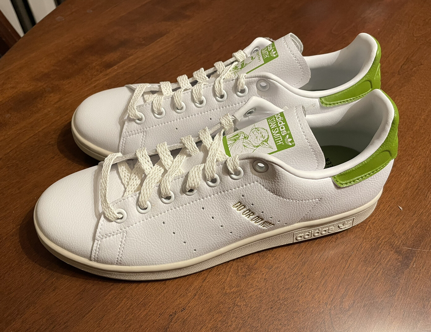 Adidas Stan Smith x Star Wars Yoda Sneakers White Green FY5463 Size 8.5  RARE | eBay