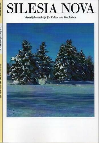 Thumbnail - Silesia Nova. H.4/2011 Vierteljahresschrift Für Kultur Und Geschichte