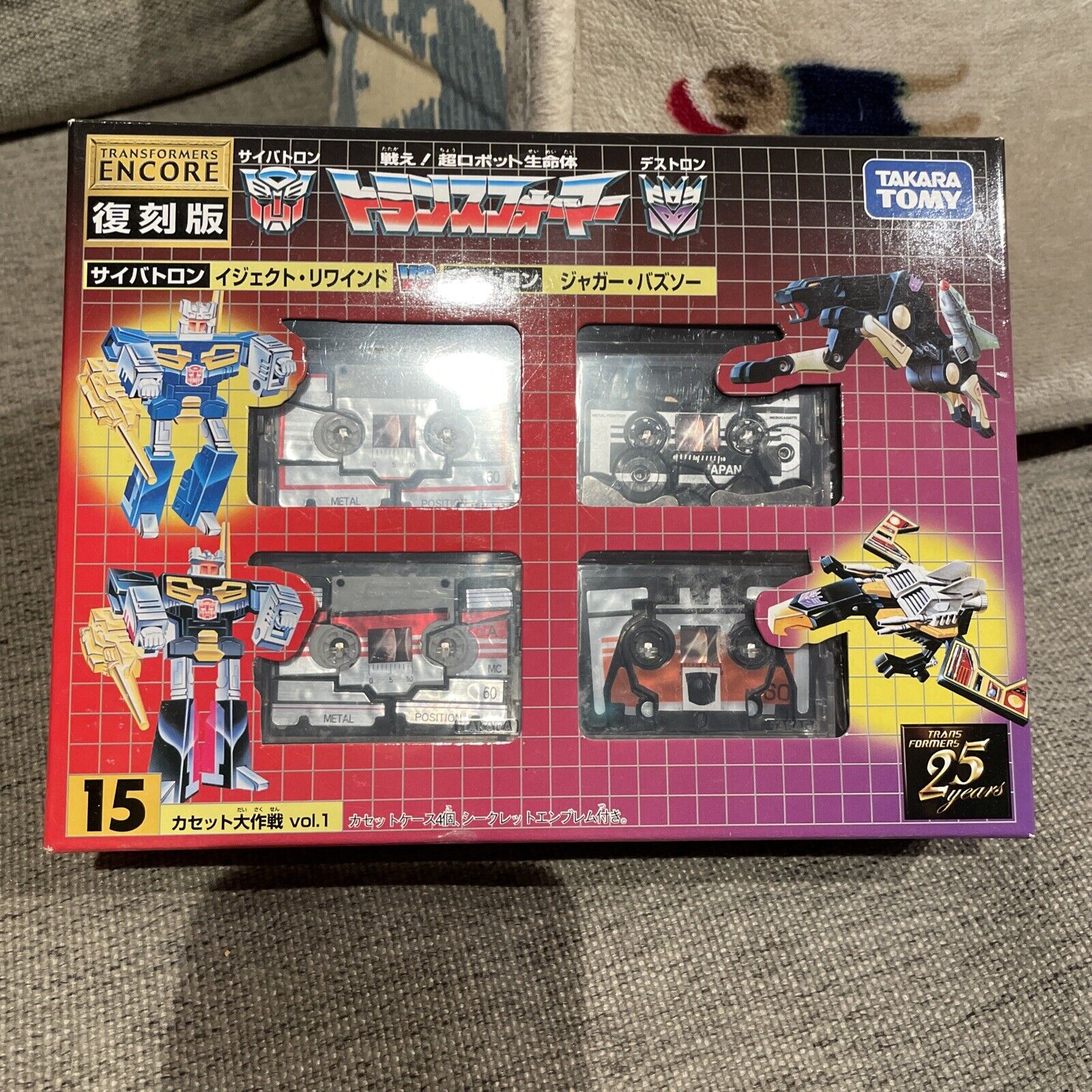 New in Box Takara Tomy Transformers Encore 15 Set of 4 Cassette Figures