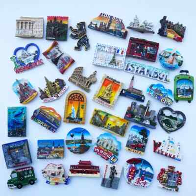 Europe Asia Famous Iconic Cities and Landmarks Traval Souvenir Fridge Magents