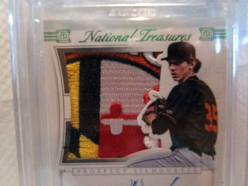 HUNTER HARVEY 2015 NATIONAL TREASURES 6CLR SILHOUETTE GREEN AUTOS#2/5 RC BGS9/10 - Image 3 of 4