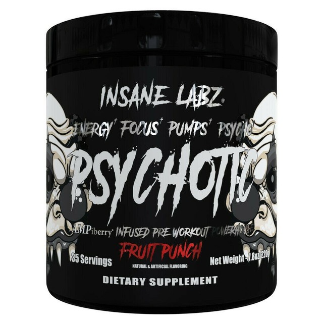 INSANE LABZ PSYCHOTIC BLACK MID STIMULANT PRE WORKOUT CREATINE
