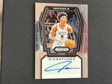 David Duke Jr Providence Basketball panini silver Prizm Autograph Rookie Card RC