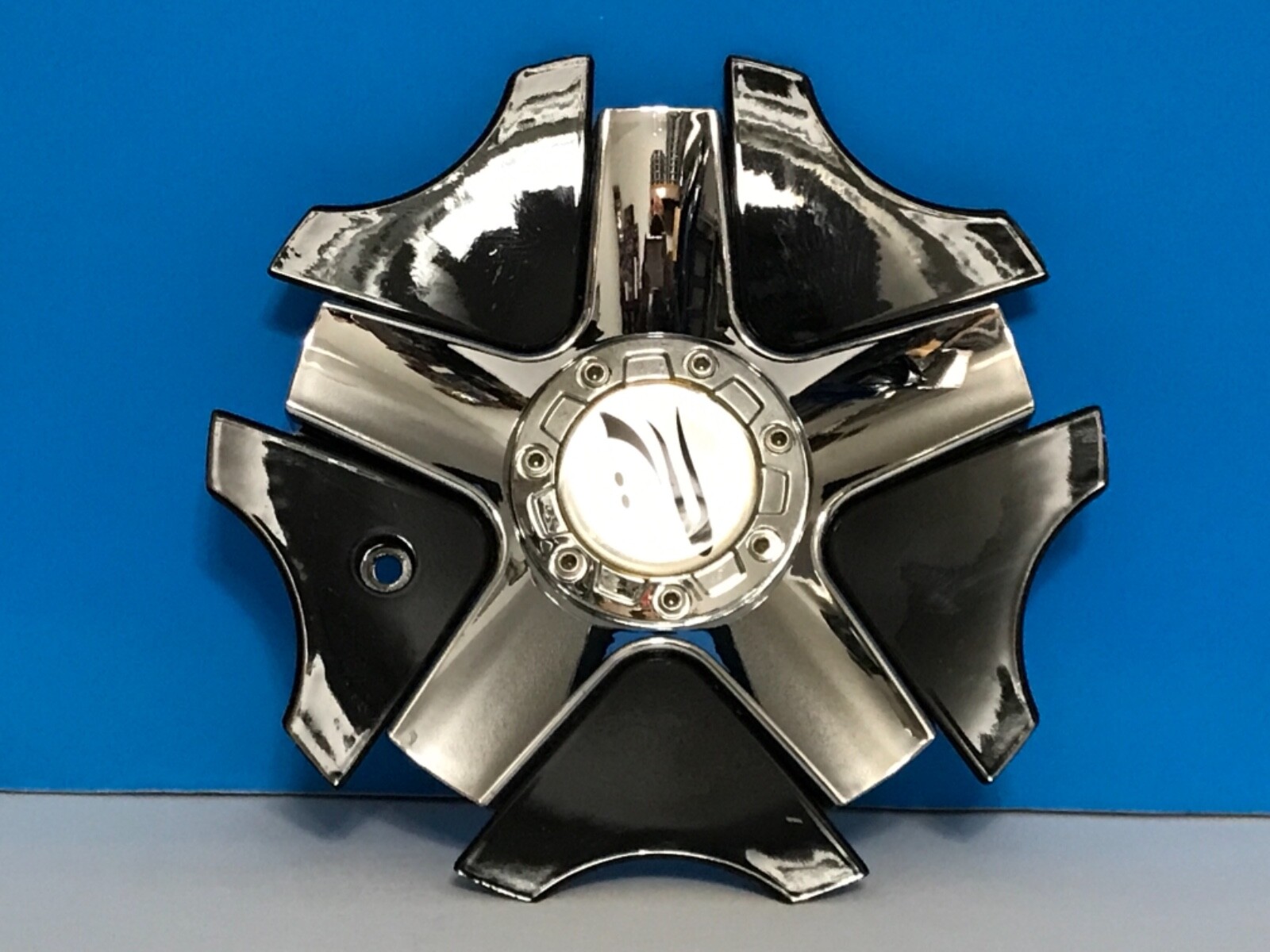 RARE PLATINUM CUSTOM WHEELS CHROME WHEELS RIMS CENTER CAP 89-9415B 57462090F-2-image