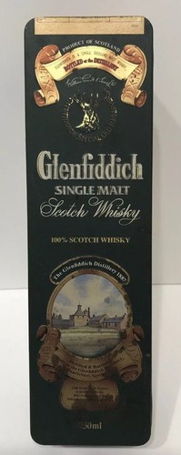 GLENFIDDICH SINGLE MALT SCOTCH WHISKEY DISTILLERY METAL TIN EMPTY 