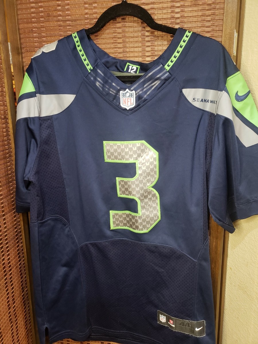 Nike On Field Seattle Seahawks Russell Wilson #3 STITCHED