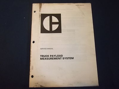 CAT CATERPILLAR TRUCK PAYLOAD MEASUREMENT SYSTEM SERVICE BOOK MANUAL SENR3537